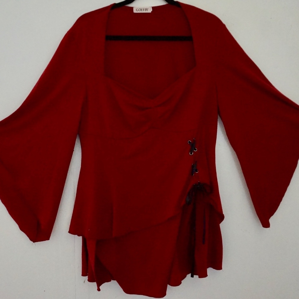 Goefir Renaissance Type Red Blouse